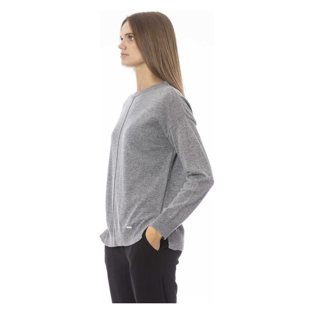 Baldinini Trend Gray Viscose Sweater