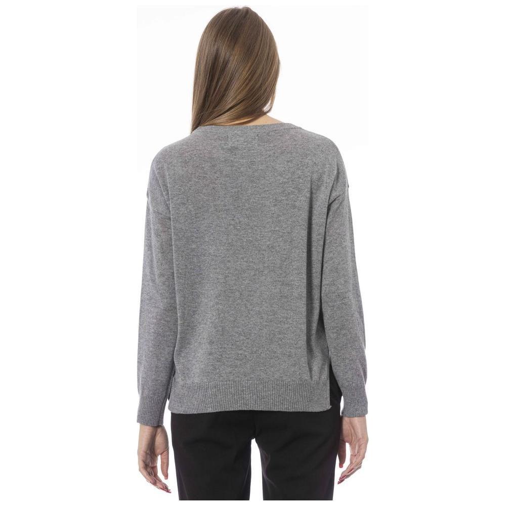 Baldinini Trend Gray Viscose Sweater
