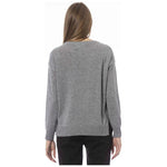 Baldinini Trend Gray Viscose Women Sweater Baldinini Trend Slate Gray