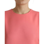 Dolce & Gabbana Chic Pink Sleeveless Shift Mini Dress Dolce & Gabbana Light Coral