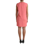 Dolce & Gabbana Chic Pink Sleeveless Shift Mini Dress Dolce & Gabbana Pale Violet Red