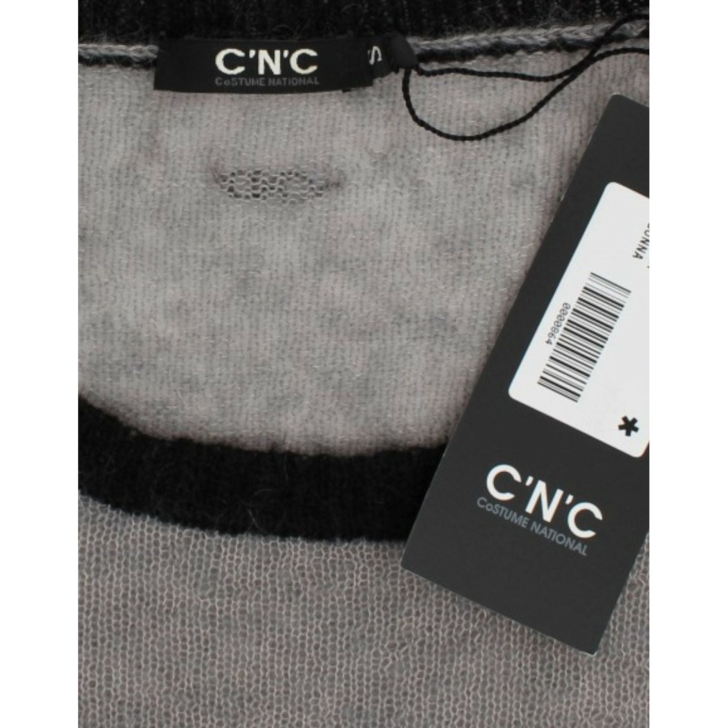 Costume National Gray embellished asymmetric sweater