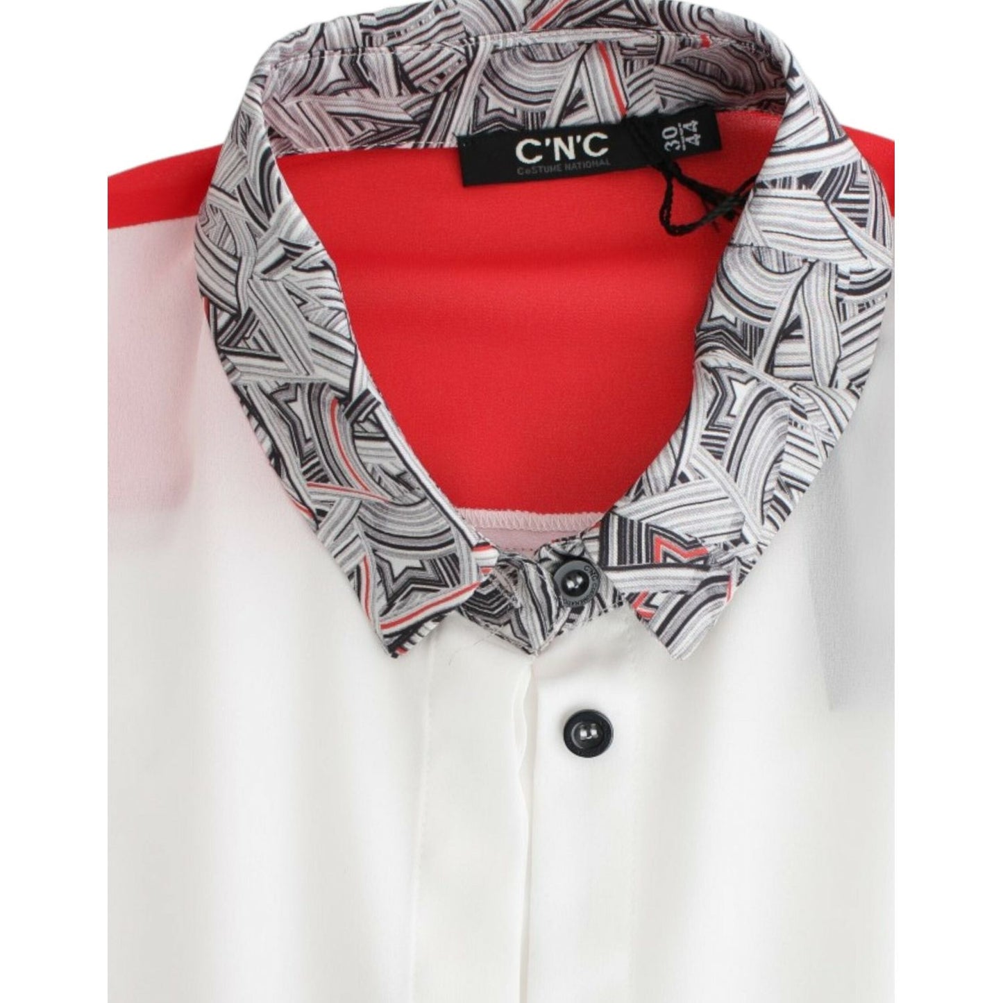 Costume National White shirt assymetric hem dress