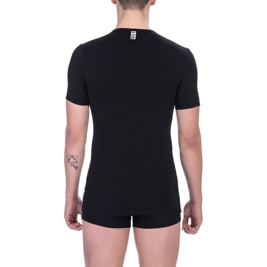 Bikkembergs Black Cotton Men T-Shirt BI-21800-S