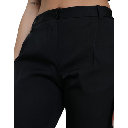 Dolce & Gabbana Black Mid Waist Skinny Cropped Pants