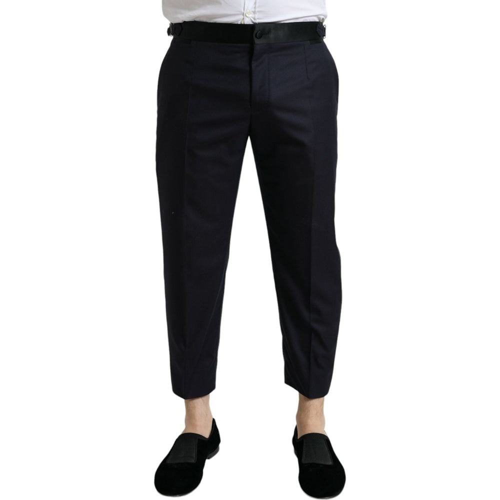 Dolce & Gabbana Blue Wool Cropped Tapered Pants PAN75066-54