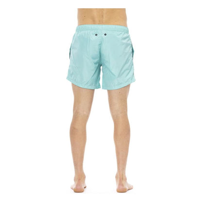 Bikkembergs Light Blue Polyester Men Swim Short