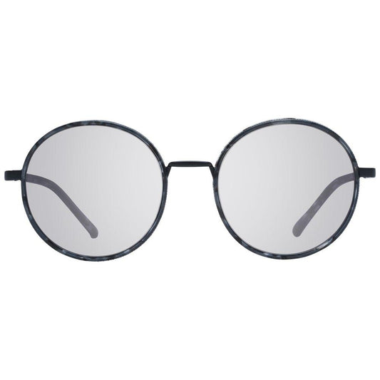 Scotch & Soda men's round grey acetate full-rim sunglasses with UV protection, size 49-19-135, includes branded case.
