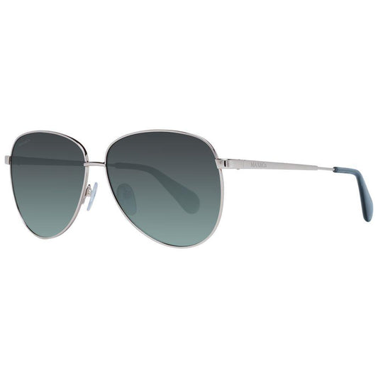 Max & Co rose gold aviator sunglasses with green mirrored gradient lenses