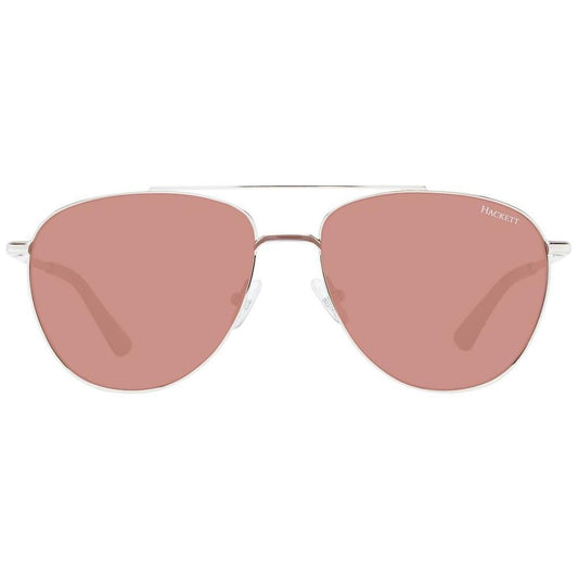 Hackett Gold Men Aviator Sunglasses with Brown Lenses, Gold Stainless Steel Frame, 100% UVA & UVB Protection, Full-Rim Style