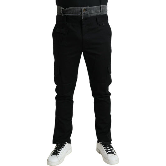 Dolce & Gabbana Elegant Skinny Cotton Stretch Joggers Dolce & Gabbana Black