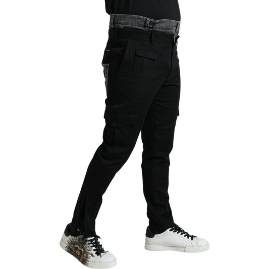 Dolce & Gabbana Elegant Skinny Cotton Stretch Joggers Dolce & Gabbana Black