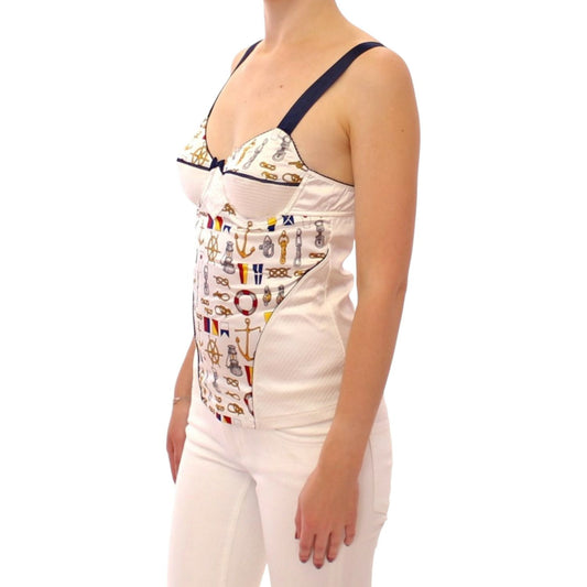 Dolce & Gabbana White sailor motive tank top MOM11633-4