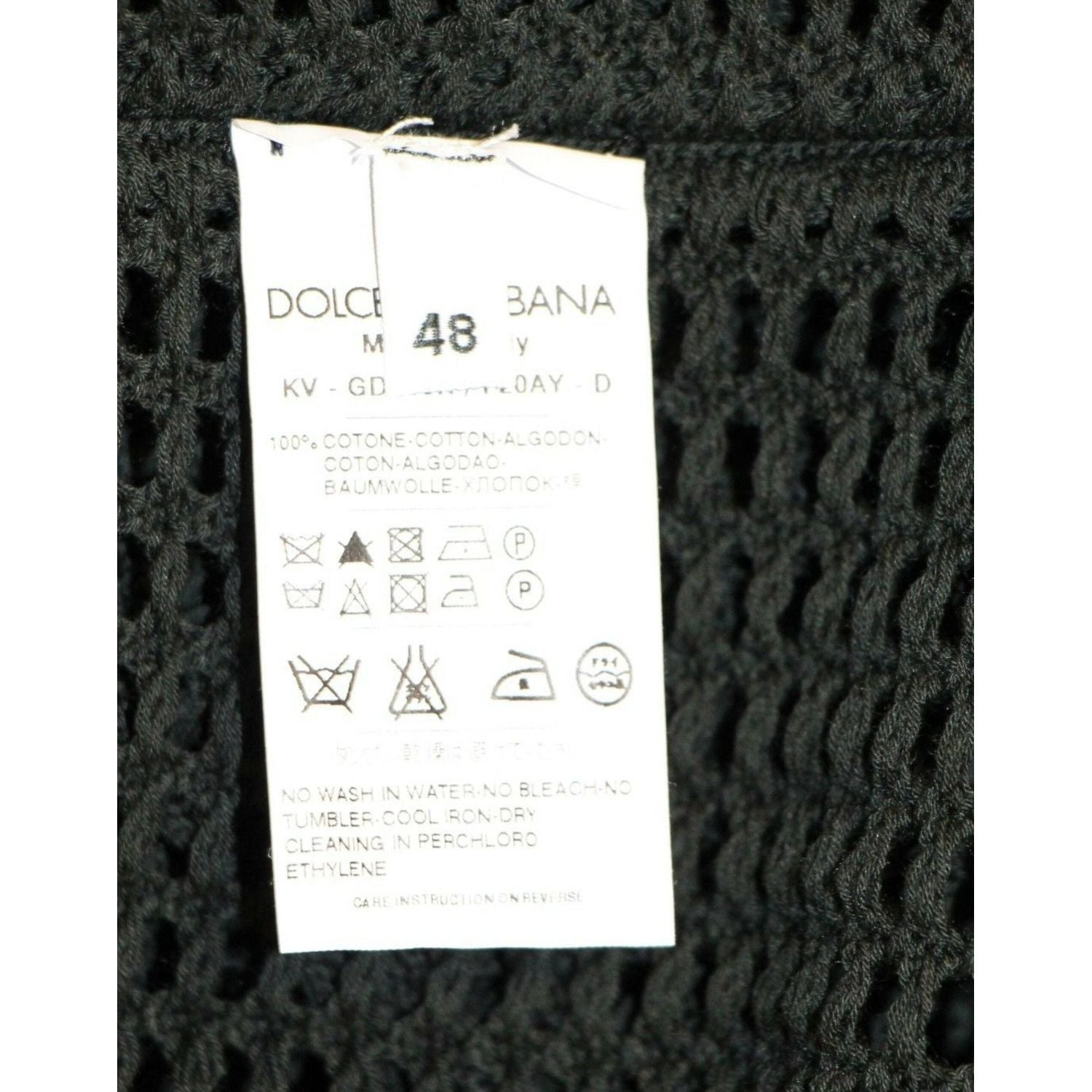 Dolce & Gabbana Dark Green Runway Netz Pullover Netted Sweater