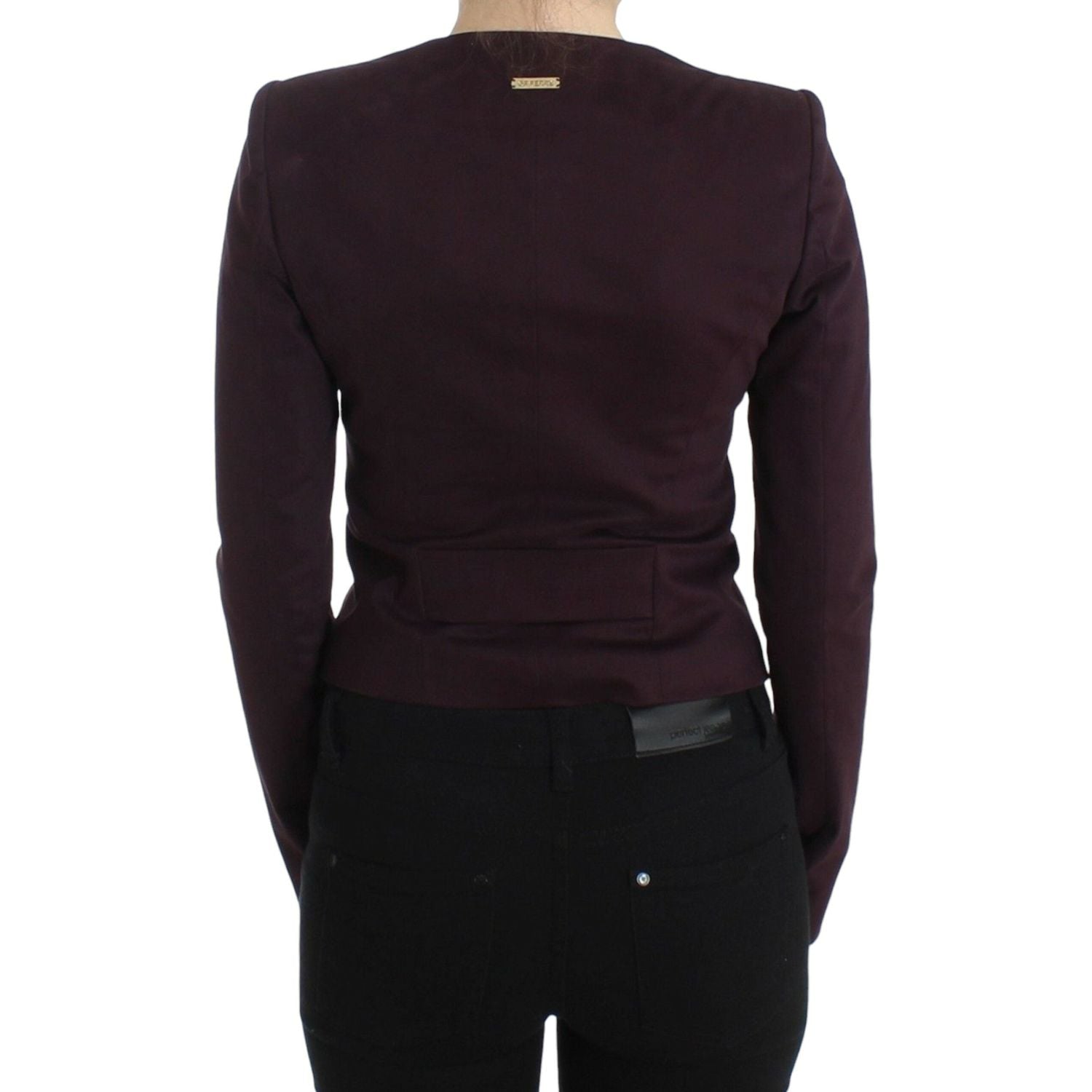 GF Ferre Purple Ruched Jacket Coat Blazer Short