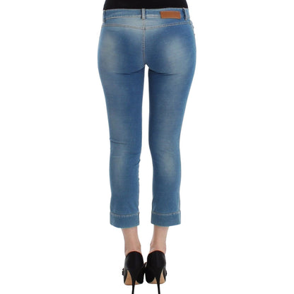Ermanno Scervino Beachwear Blue Jeans Capri Pants Cropped Jeans & Pants