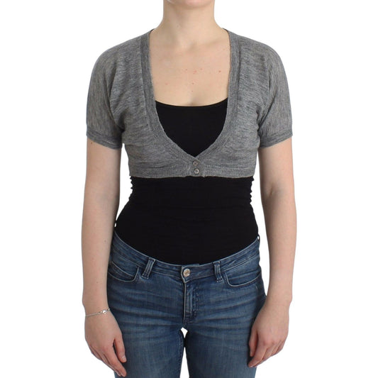 Ermanno Scervino Lingerie Knit Gray Bolero Sweater Cardigan SIG11860-2