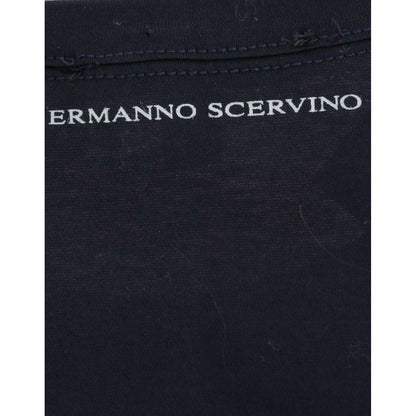 Ermanno Scervino Lingerie Blue Crewneck Cotton Logo T-shirt