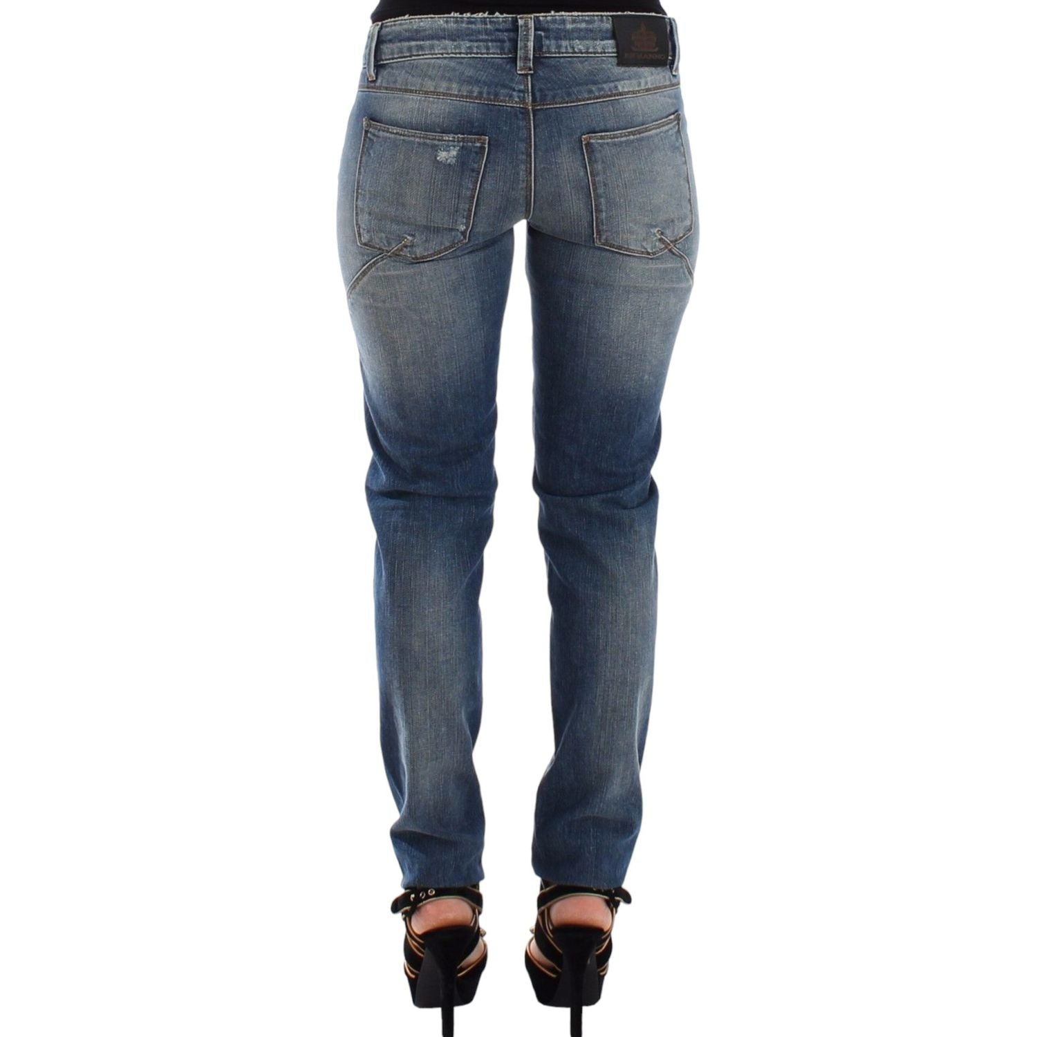 Ermanno Scervino Blue Slim Jeans Denim Pants Straight Stretch