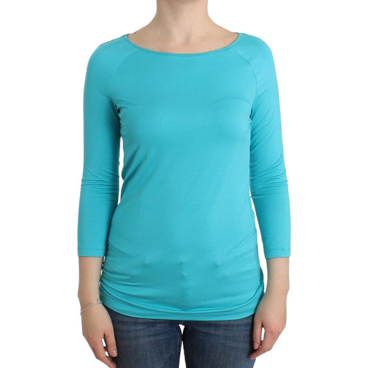 Ermanno Scervino Lingerie Blue Top Blouse Jumper Modal Solid SIG12009-2