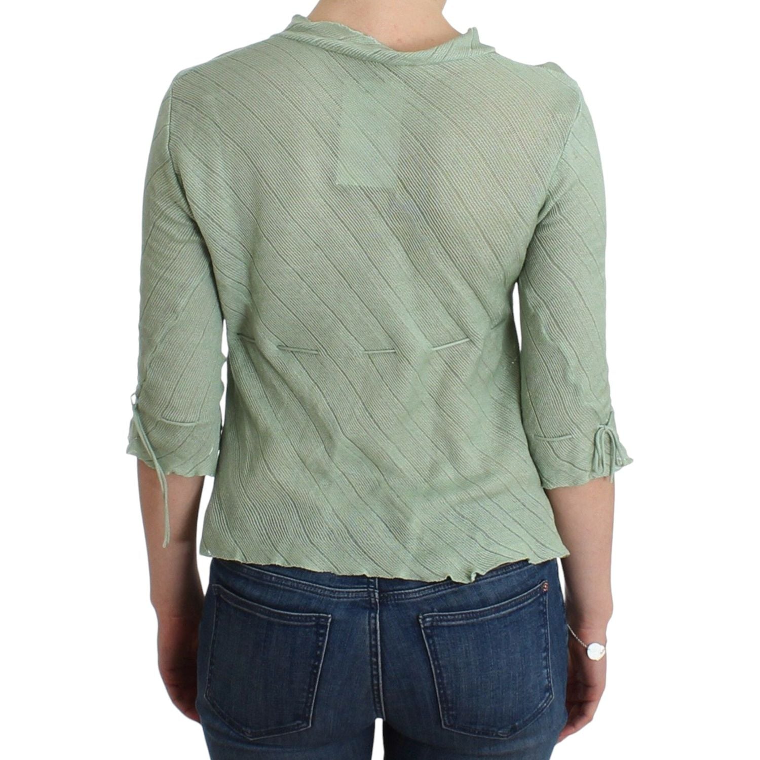Ermanno Scervino Green Lightweight Knit Sweater Top Blouse