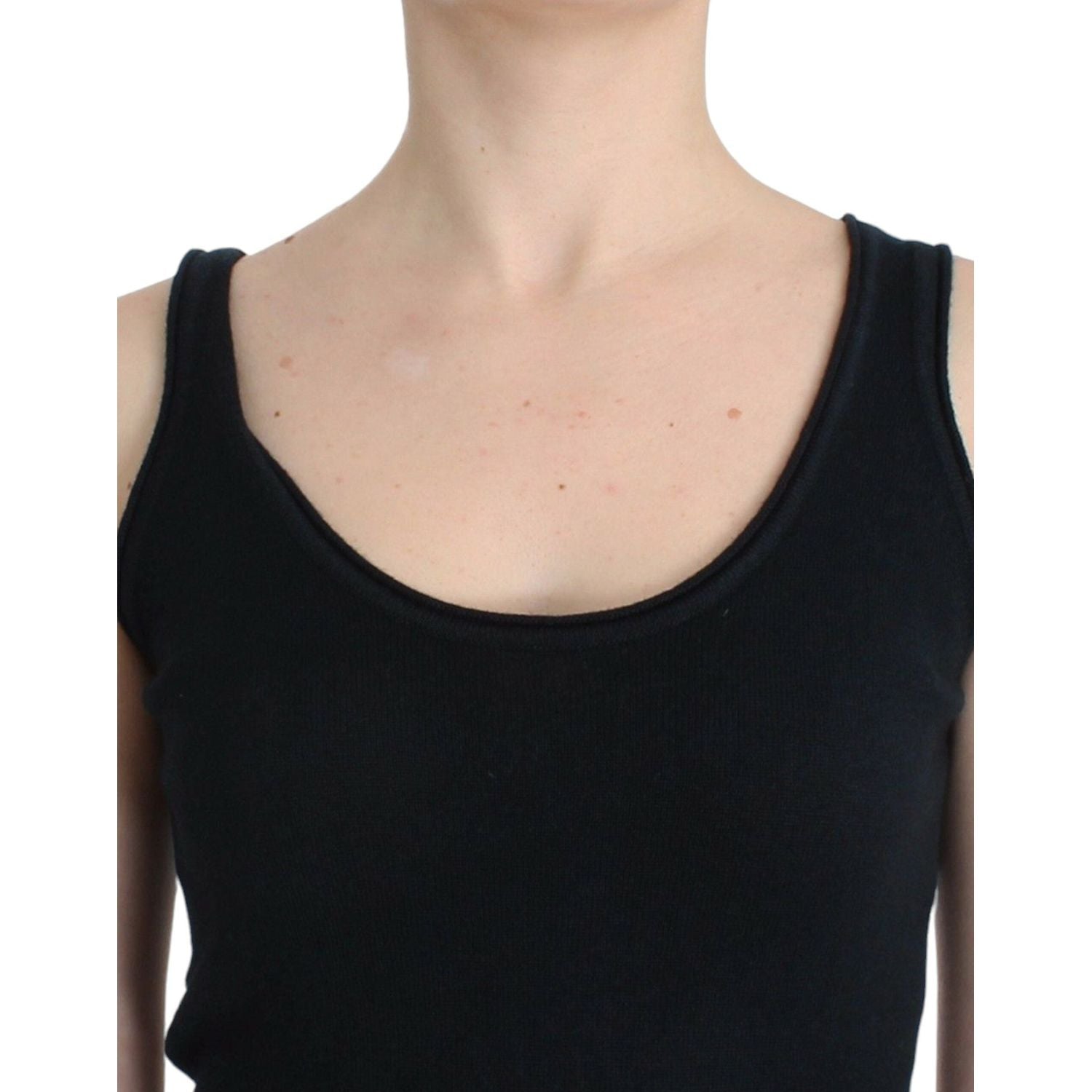 Ermanno Scervino Black Knit Top Knitted Sweater 100% Cashmere