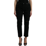 Dolce & Gabbana Elegant High Waist Black Stretch Jeans Dolce & Gabbana Black