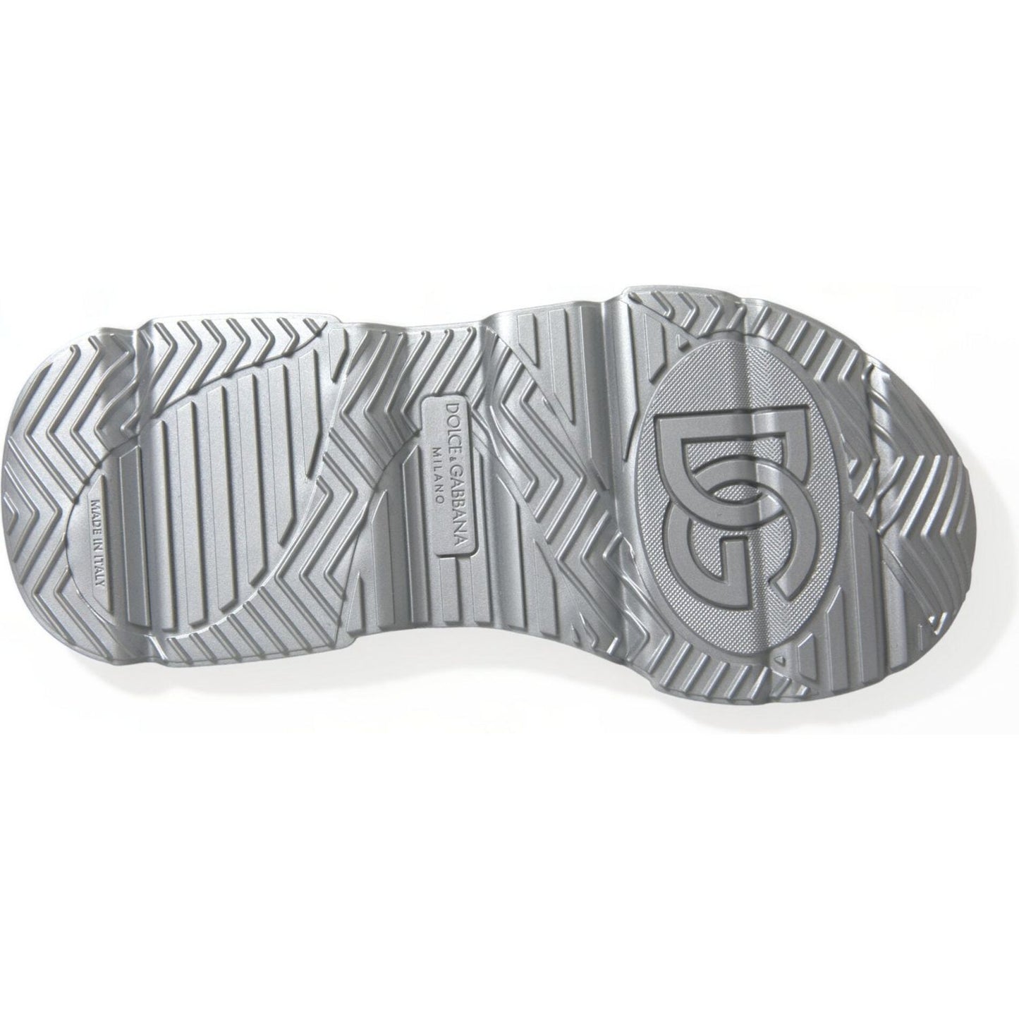 Dolce & Gabbana Silver DAYMASTER Leather Men Casual Sneakers Shoes