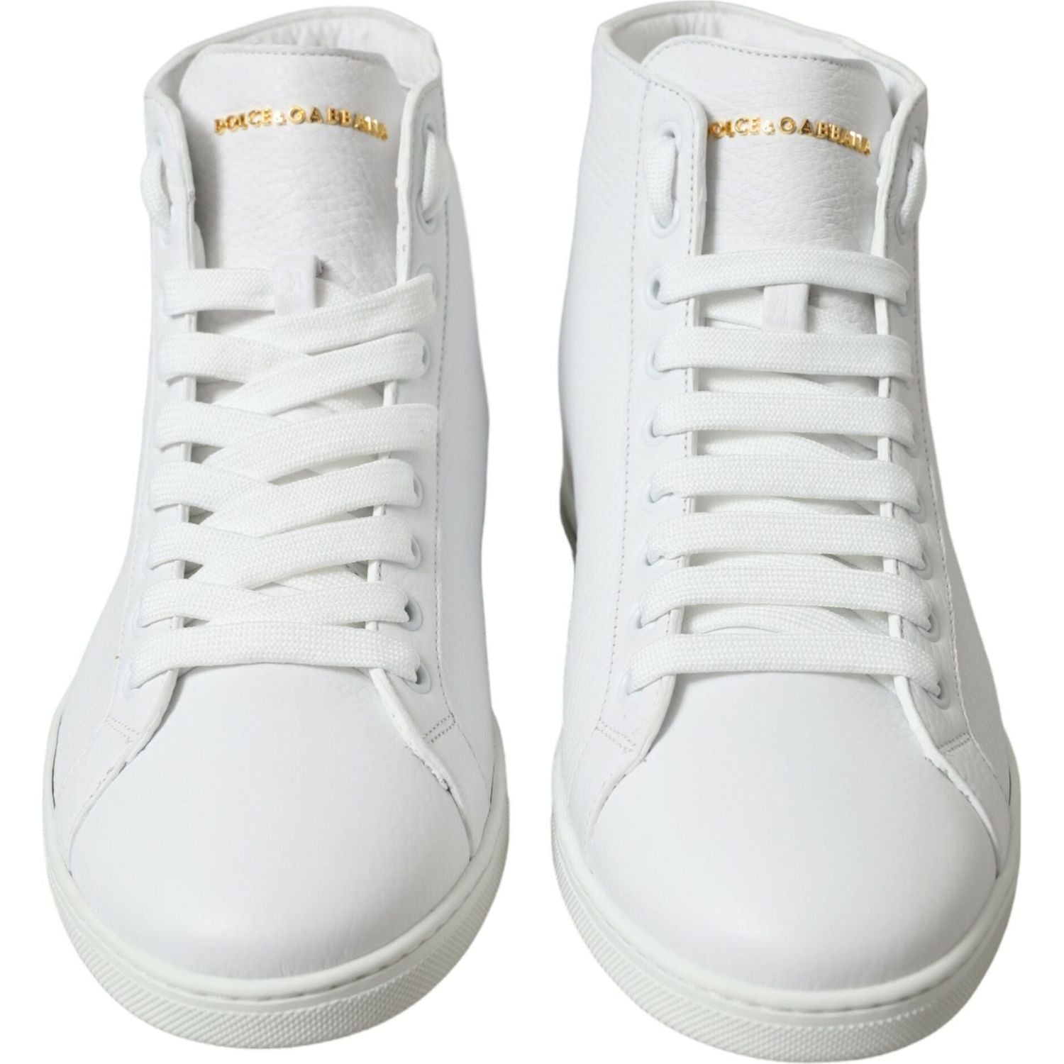 Dolce & Gabbana White Saint Tropez High Top Men Sneakers Shoes