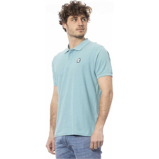 Invicta Light Blue Cotton Men Polo Shirt IN-24052-S