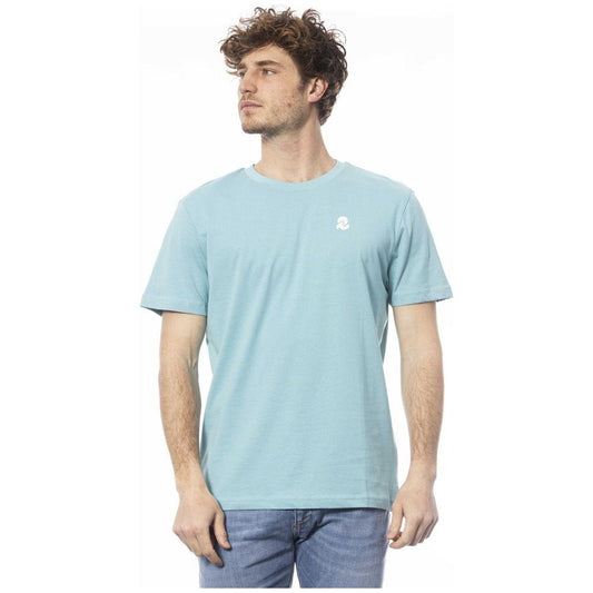 Invicta Light Blue Cotton Men T-Shirt IN-24043-S
