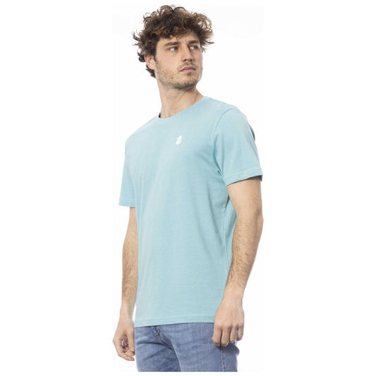 Invicta Light Blue Cotton Men T-Shirt IN-24043-S