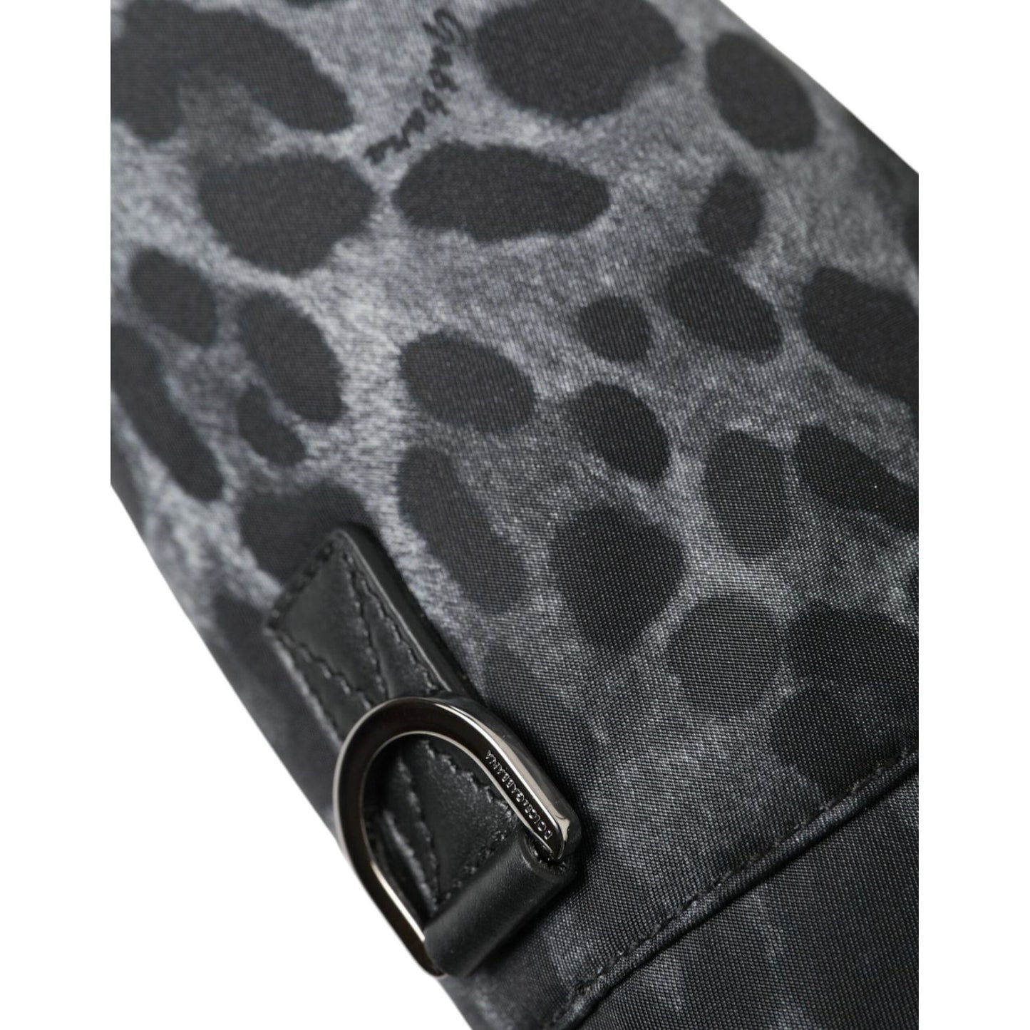 Dolce & Gabbana Black Leopard Round Slim Tote Bottle Cage Bag