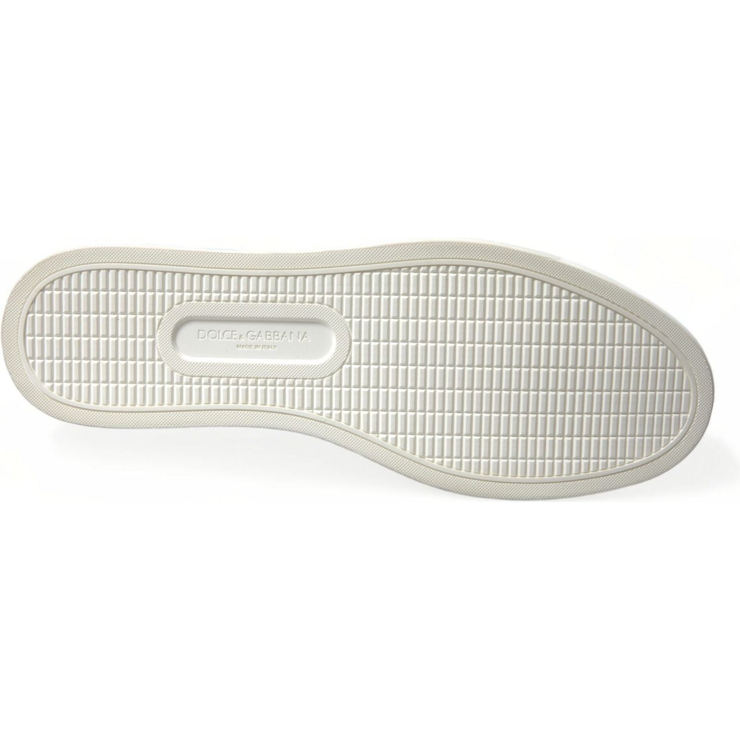 Dolce & Gabbana White Bordeaux Leather Logo Low Top Sneakers Shoes