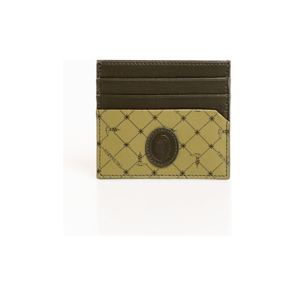 Trussardi Green Leather Men Wallet
