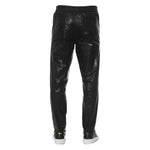 Trussardi Black Lamb Leather Men Trouser Trussardi Dark Slate Gray