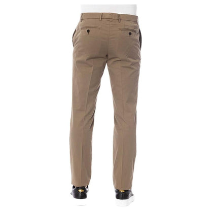 Trussardi Brown Cotton Men's Trouser