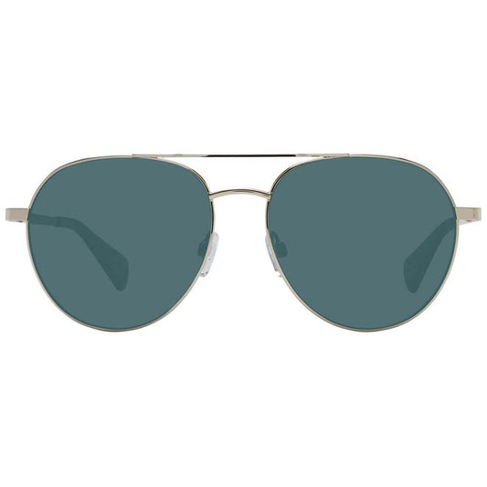 Ted Baker gold aviator sunglasses for men with grey lenses, metal frame, full-rim design. 100% UVA & UVB protection.