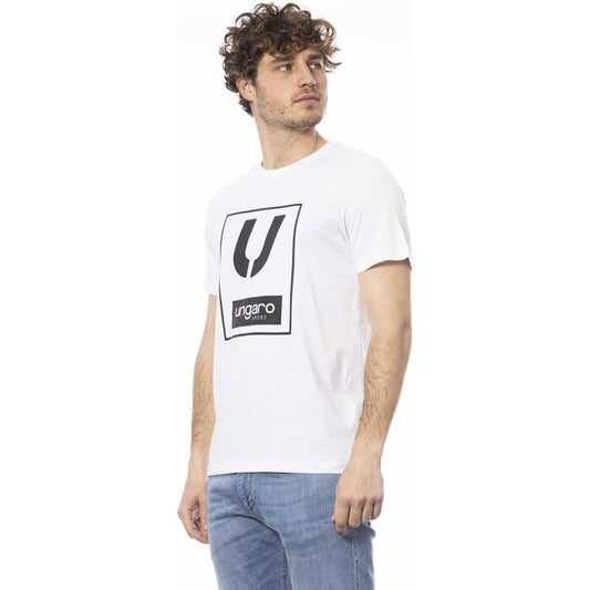 Ungaro Sport White Cotton Men T-Shirt UN-24070-M