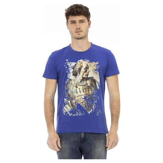 Trussardi Action Blue Cotton Men T-Shirt