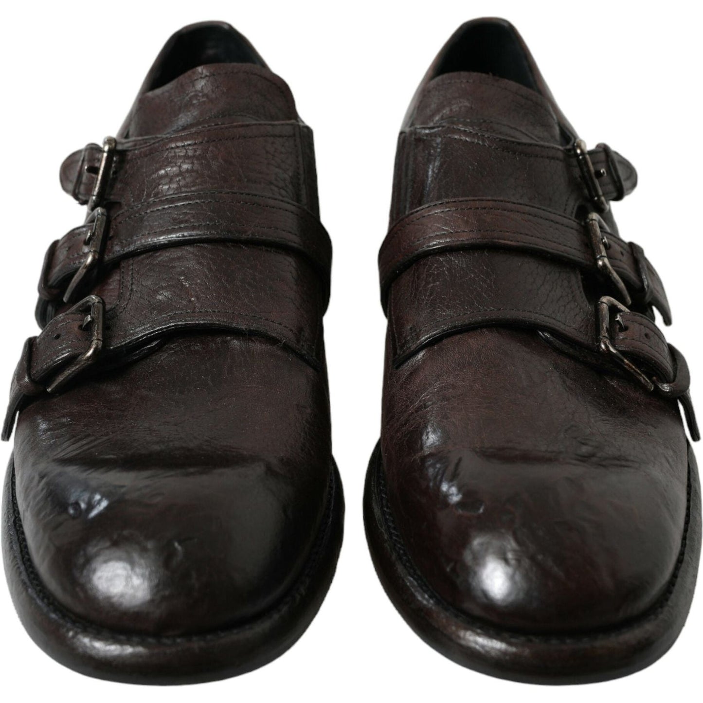 Dolce & Gabbana Brown Leather Strap Formal Dress Shoes MV5563-47