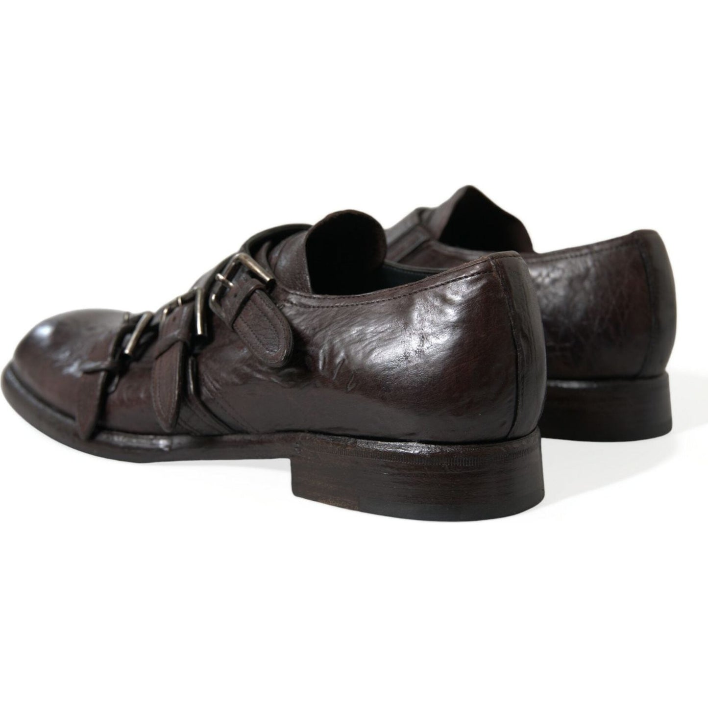 Dolce & Gabbana Brown Leather Strap Formal Dress Shoes MV5563-47