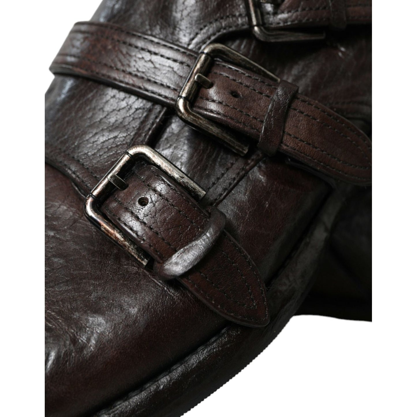Dolce & Gabbana Brown Leather Strap Formal Dress Shoes MV5563-47