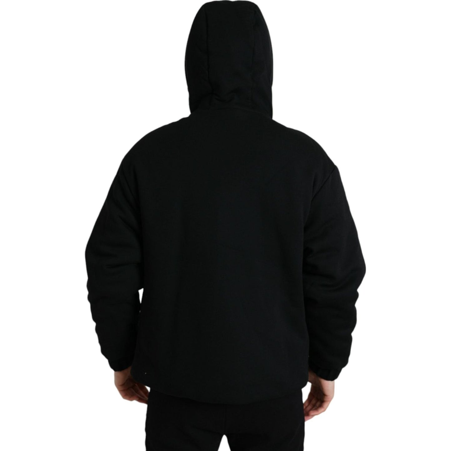 Dolce & Gabbana Elegant Black Bomber Jacket with Hood JKT4009-48