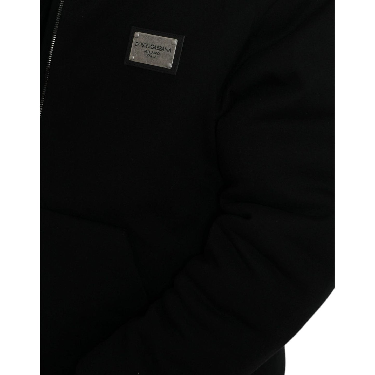 Dolce & Gabbana Elegant Black Bomber Jacket with Hood JKT4009-48
