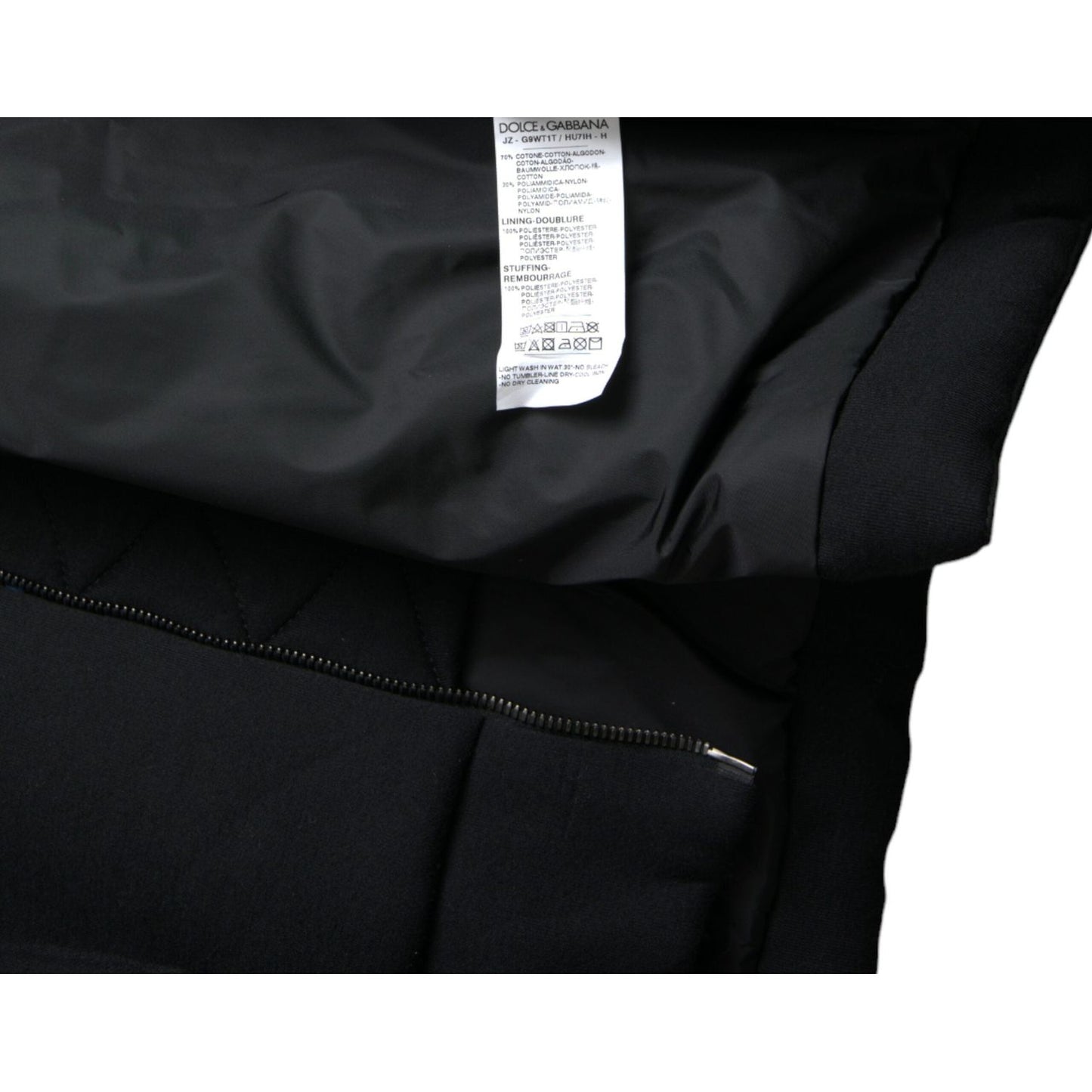 Dolce & Gabbana Elegant Black Bomber Jacket with Hood JKT4009-48