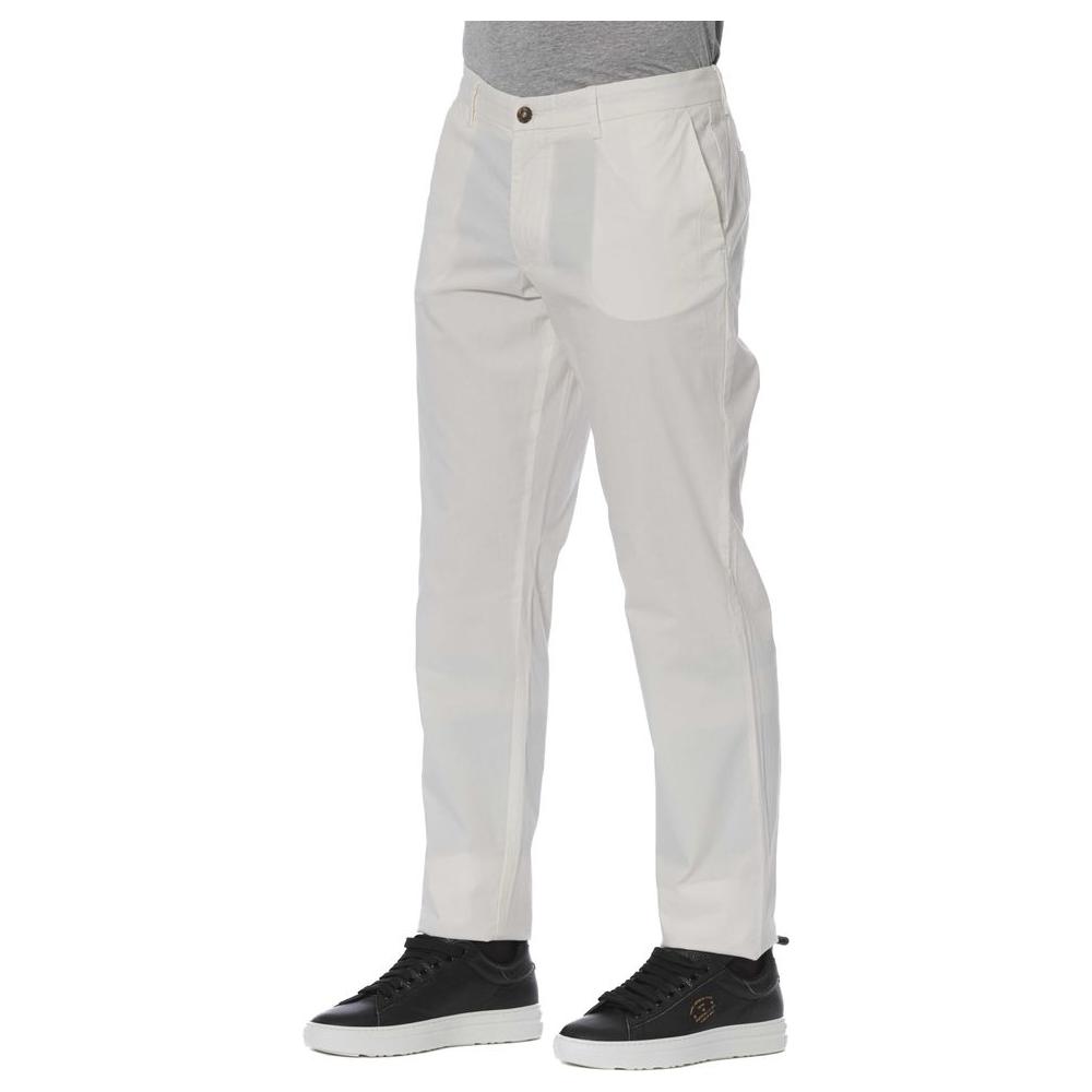 Trussardi Jeans White Cotton Men's Trousers