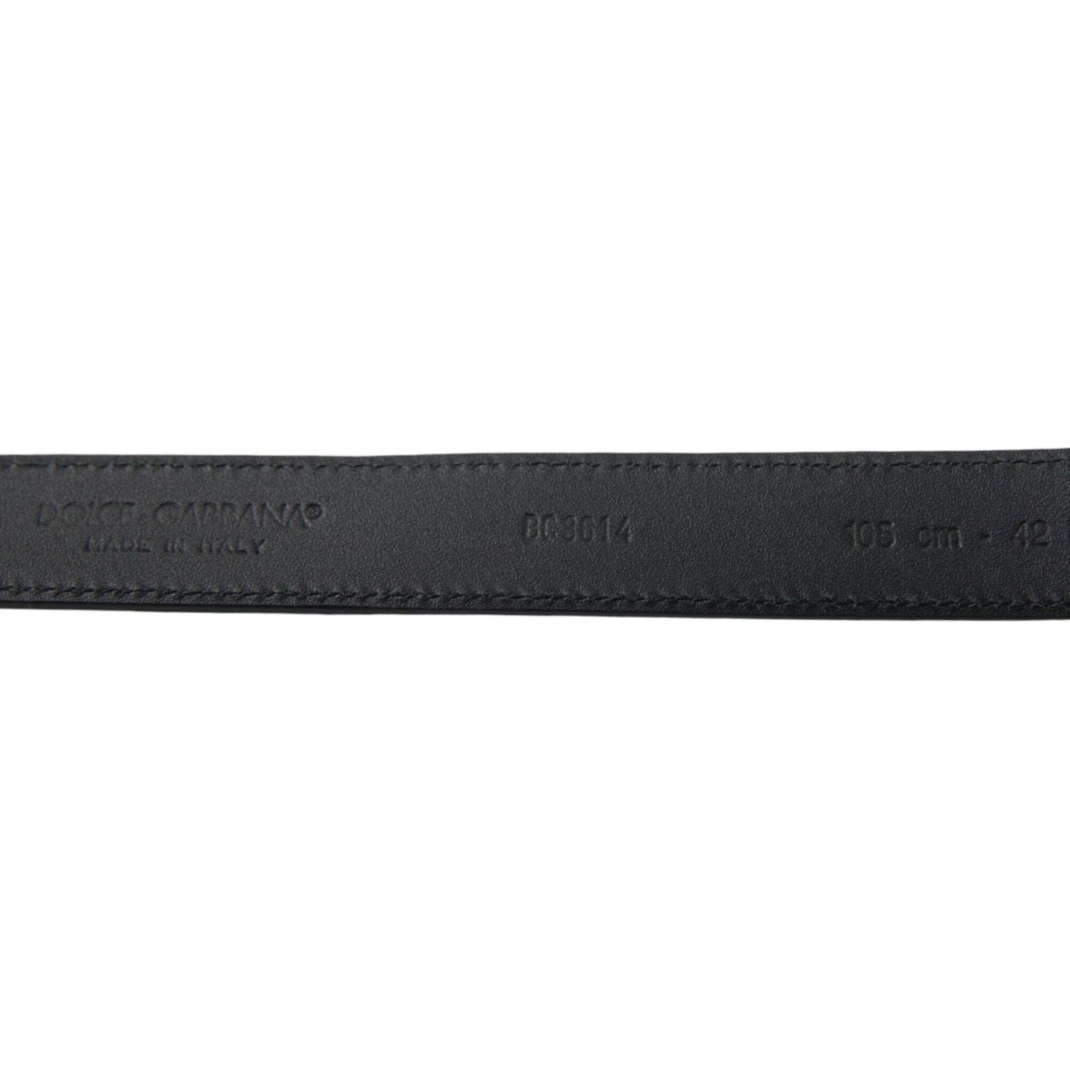 Dolce & Gabbana Blue Suede Leather Gold Metal Buckle Belt