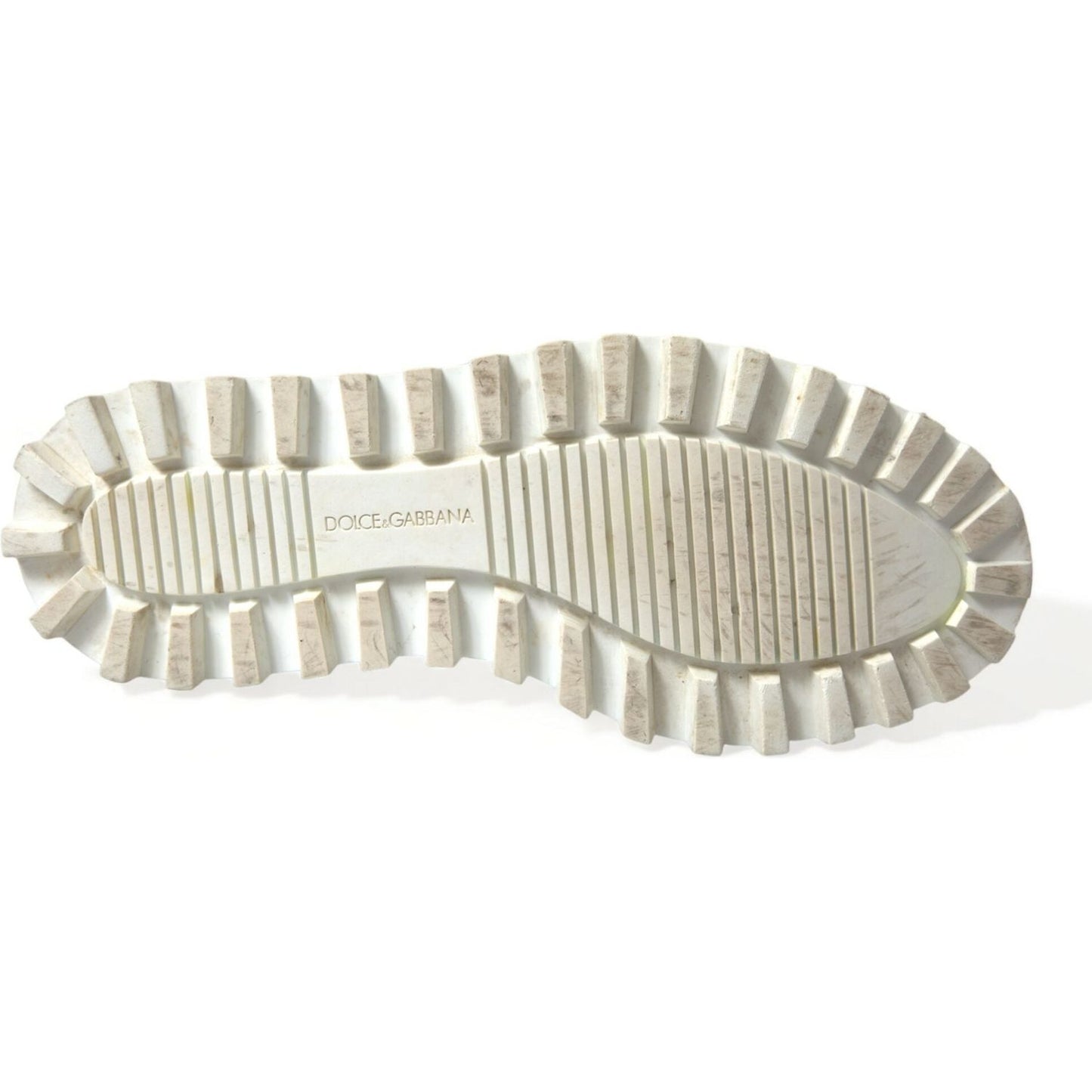 Dolce & Gabbana White Vulcano Trekking Ankle Boots Shoes