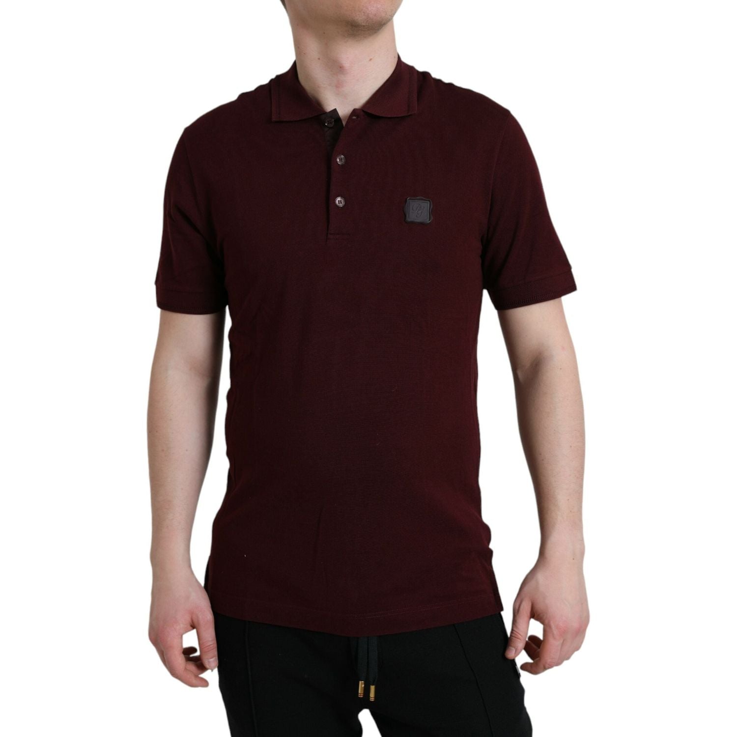 Dolce & Gabbana Maroon Collared Short Sleeves Polo T-shirt